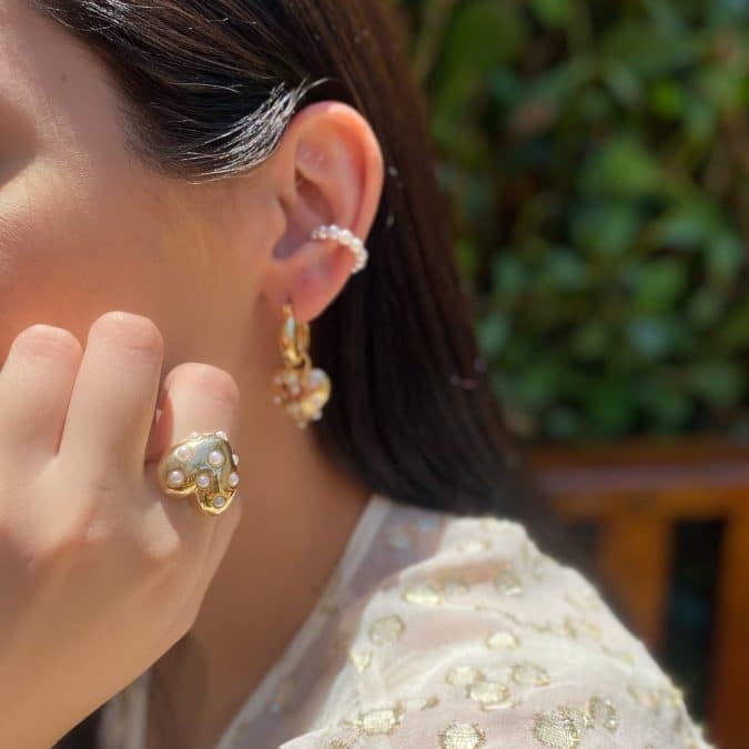 lemavie com br anel coracao com aplicacao de perolas no banho de ouro 18k 2