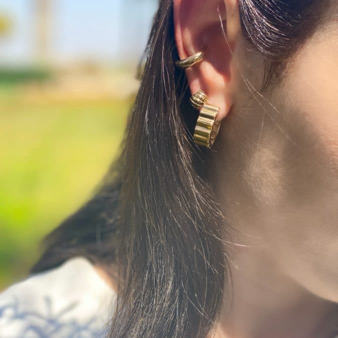 lemavie com br brinco argola articulada engrenagem no banho ouro 18 k 1