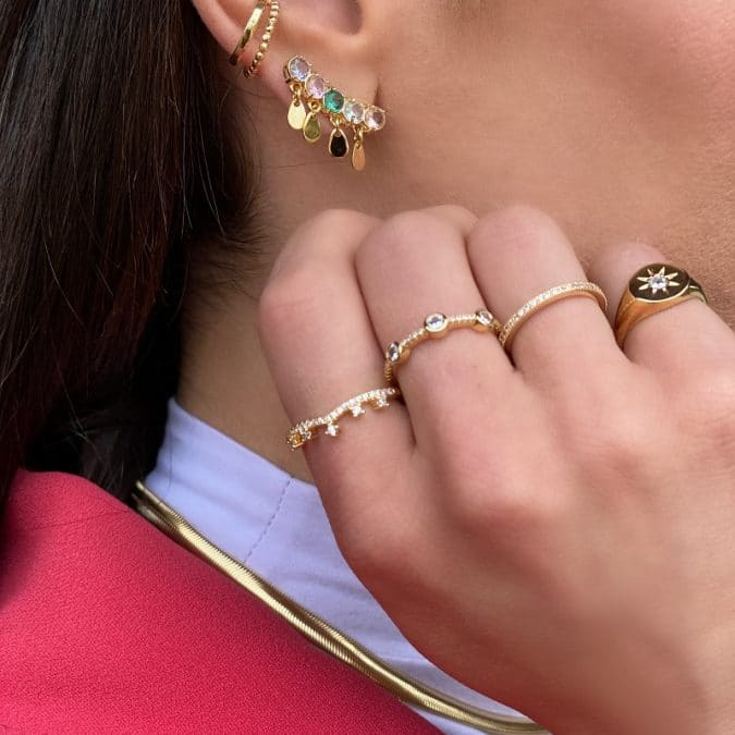 lemavie com br anel com zirconias no aro trabalhado no banho de ouro 18k 1