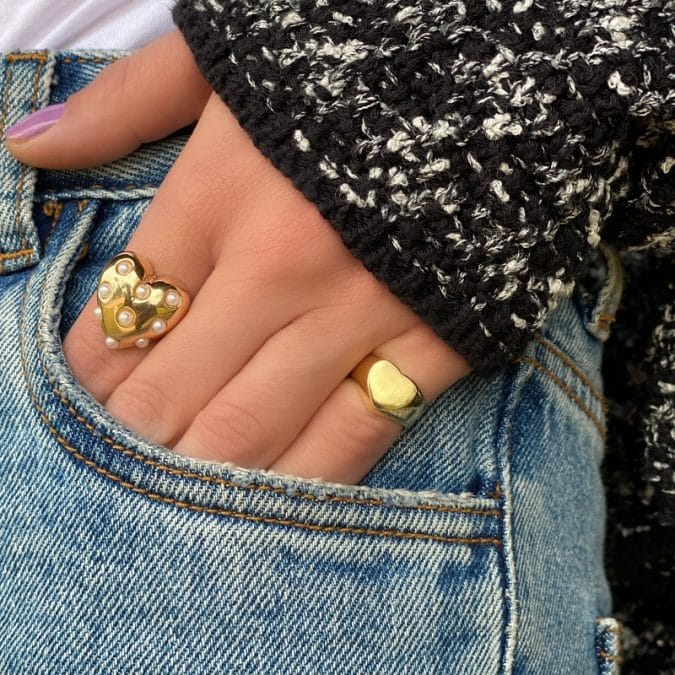 lemavie com br anel de dedinho coracao liso no banho de ouro 18k 1