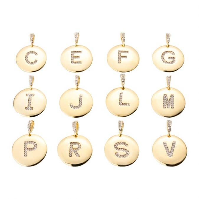 lemavie com br corrente pingente medalha letra zirconia cristal banho ouro 18k 60cm 1