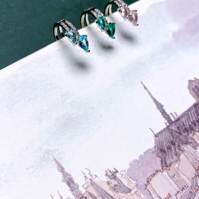 lemavie com br brinco coracao azul claro zirconias incolores no banho de rodio 1