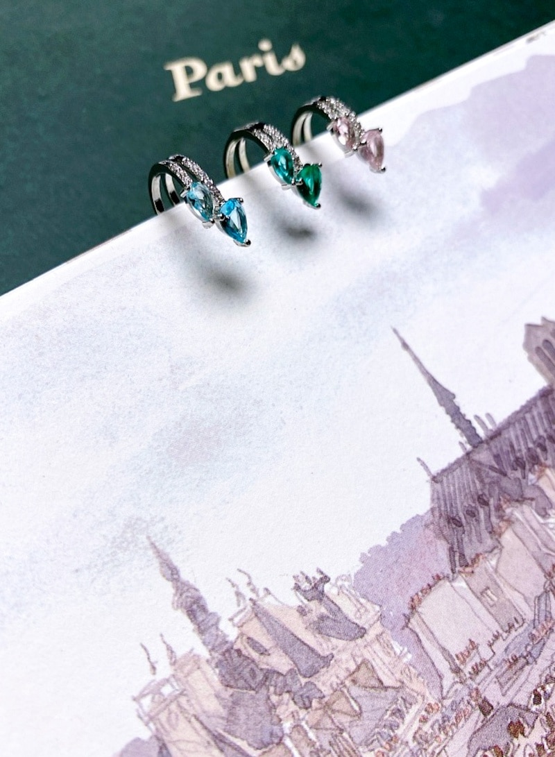 lemavie com br brinco coracao azul claro zirconias incolores no banho de rodio 1