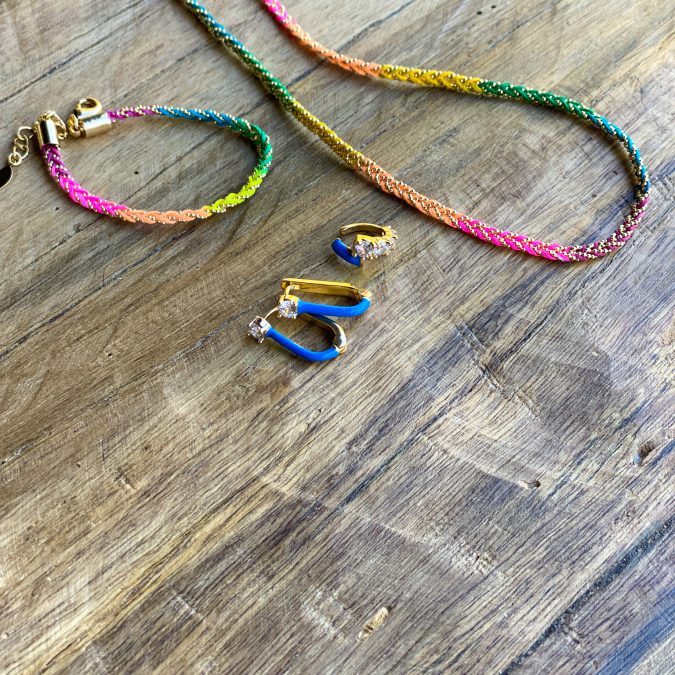 lemavie com br colar trancado tye dye com bolinhas no banho de ouro 18k 9