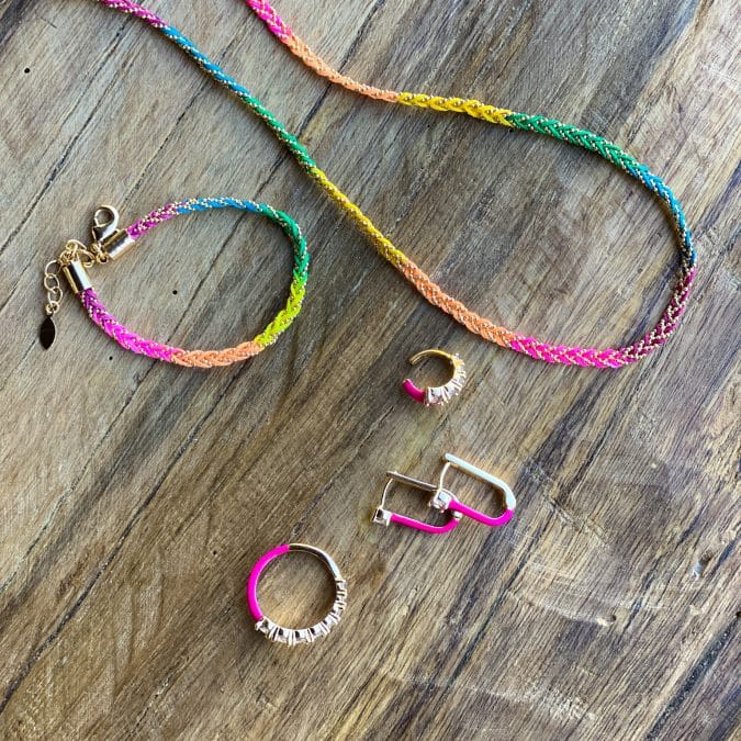 lemavie com br colar trancado tye dye com bolinhas no banho de ouro 18k 6