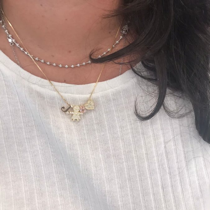 lemavie com br pingente letra cravejada zirconias prata 925 banho rodio laleblu 2