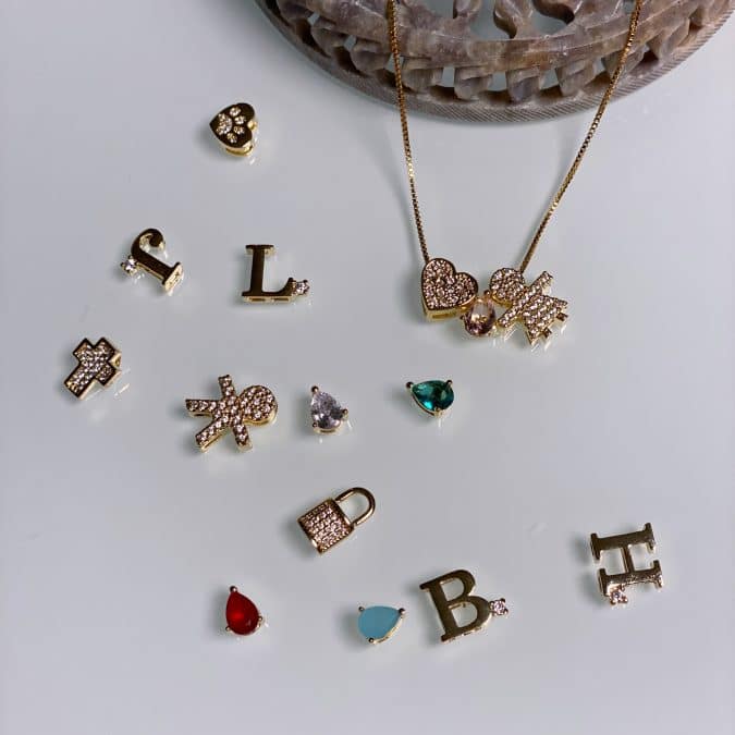 lemavie com br pingente letra cravejada zirconias prata 925 banho rodio laleblu 1