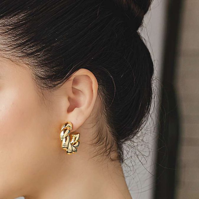 lemavie com br brinco argola retorcida banho ouro 18k 2