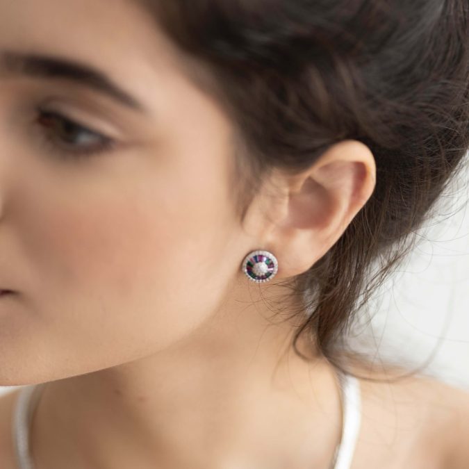 lemavie com br brinco pizza zirconias colorida no banho de rodio ver tamanhos 7